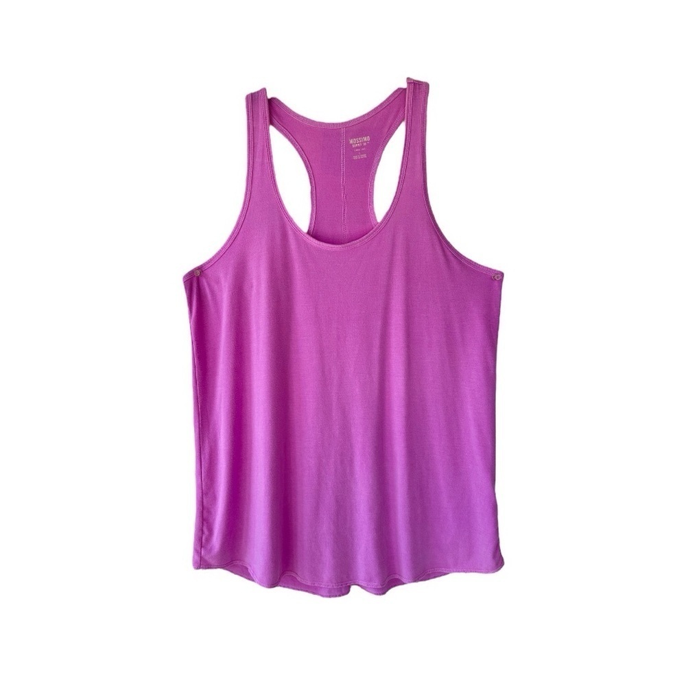 MOSSIMO SUPPLY CO. WOMENS, RACERBACK T-SHIRT IN PURPLE. SIZE L